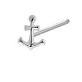 Anchor Shaped Silver Straight Nose Stud NSKA-851