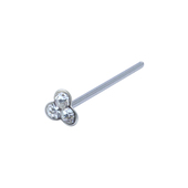 Beautiful Rhinestone Silver Straight Nose Stud NSKA-1337