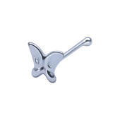 Buterfly Silver Bone Nose Stud NSKD-1343