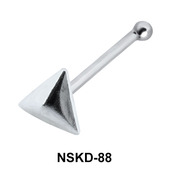 Pyramid Shaped Silver Bone Nose Stud NSKD-88