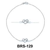 Heart Shaped Silver Bracelet BRS-129