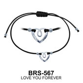 Love You Forever Matt Rope Bracelet BRS-567