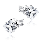 Square CZ Stone Stud Earring ECS-03-5