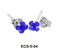 Prong Set Gemstone Ear Studs ECS-5-04