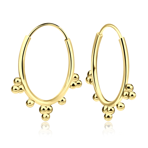 Fashion Gold Plated Silver Hop Earring HO-1749-GP