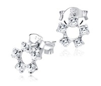 Stud Earring CZ 5 Corners ST-1032