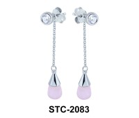 Rose Quartz Stud Earrings STC-2083