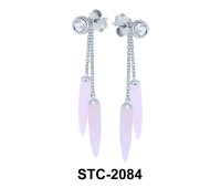 Rose Quartz Stud Earrings STC-2084