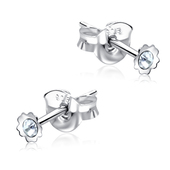 Stone Set Flower Shaped Stud Earrings STF-10