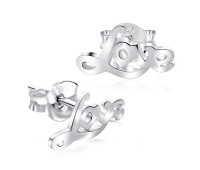 LOVE Silver Studs Earrings STF-381