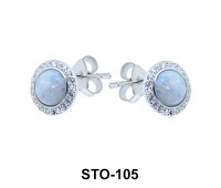 Opal Stud Earrings STO-105