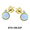 Opal Stud Earrings STO-106