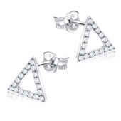 CZ Silver Stud Earring STS-2129