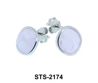 Rose Quartz Stud Earrings STS-2174