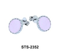 Rose Quartz Stud Earrings STS-2352