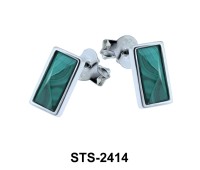 Malachite Stud Earrings STS-2414