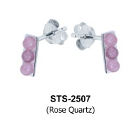 Rose Quartz Stud Earrings STS-2507