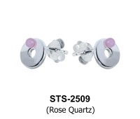 Rose Quartz Stud Earrings STS-2509