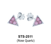 Rose Quartz Stud Earrings STS-2511