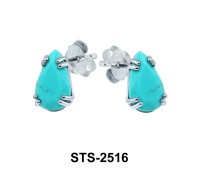 Green Turquoise Stud Earrings STS-2516