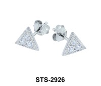 CZ Stones Triangle Stud Earring STS-2926