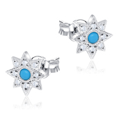 Turquoise with CZ Stones Stud Earring STS-2929