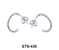 Stud Earring Twist Hook STS-436