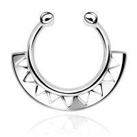 Multiple Triangles Septum Clip Ring STCR-37