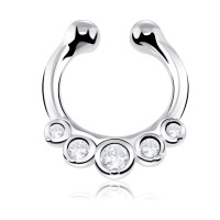 Multiple Stones Septum Clip Ring STCR-39