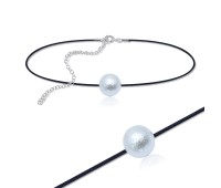 Acrylic Ball Chokers with Black Rope SPCK-149-10