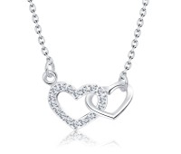 Romantic CZ Silver Necklace SPE-2104