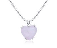 Rose Quartz Necklace Silver SPE-2448