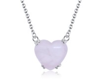 Rose Quartz Necklace Silver SPE-2449