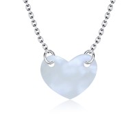 Heart Shaped Shell Silver Necklace SPE-2456