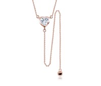 Rose Gold Plated Silver Necklaces SPE-2948-RO-GP