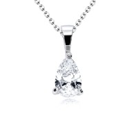 Raindrop CZ Silver Necklace SPE-3203