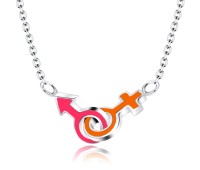 LGBT Silver Necklaces Line SPE-323