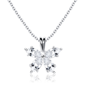 Necklace Silver Shining Flower SPE-95