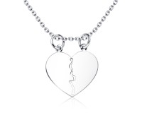 Necklace Silver Broken Heart VAL-04