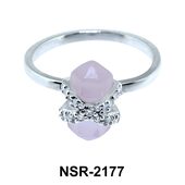 Rose Quartz Silver Rings NSR-2177