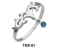 Inverted Crown Shaped Silver Ring TSR-01